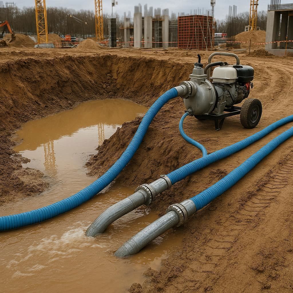 Водопонижение и осушение котлована в Домодедово